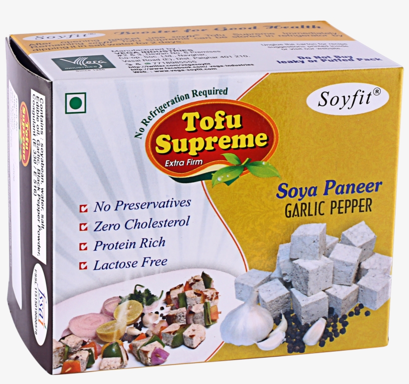 Soya Paneer Garlic - Carton, transparent png #8151539
