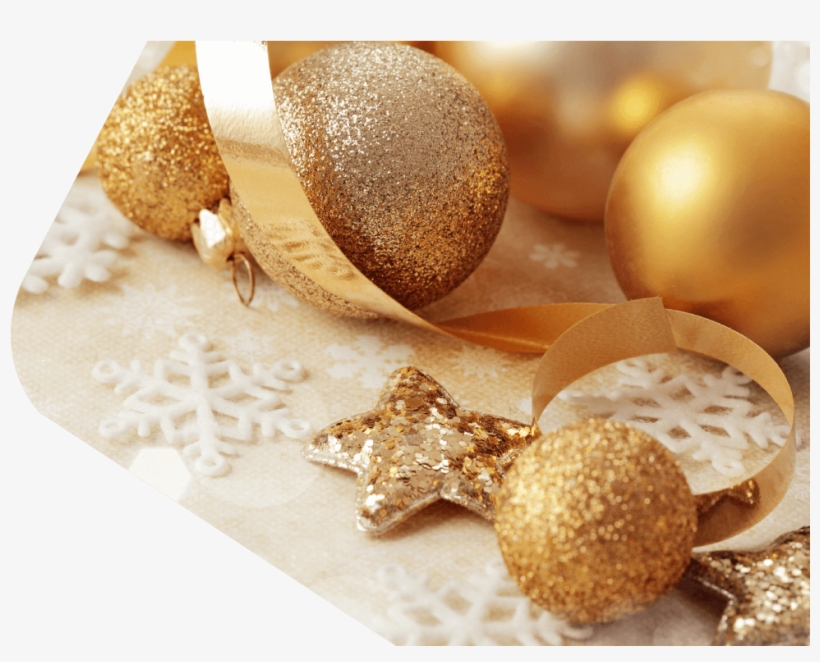 Conoce Más - Christmas Gold Glitter Decorations Png, transparent png #8152177