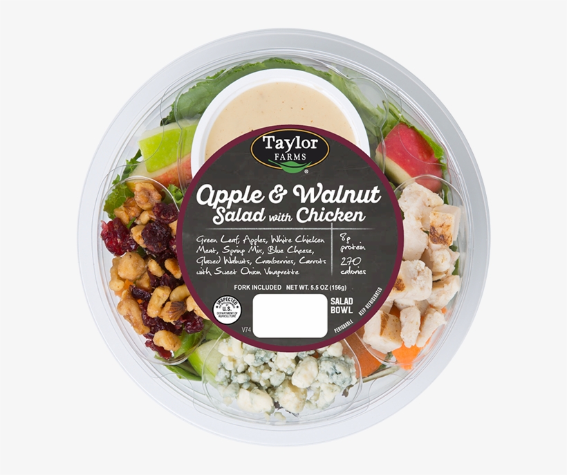 Apple And Walnut Salad With Chicken - Taylor Farms, transparent png #8152207