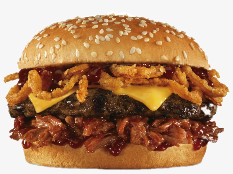 Hamburguer Sticker - Carl's Jr Burger And Fries, transparent png #8152434