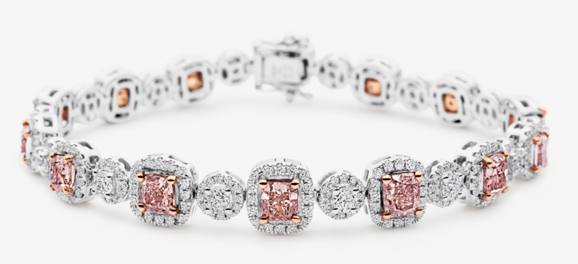 Argyle Pink And White Diamond Bracelet - Bracelet, transparent png #8152480