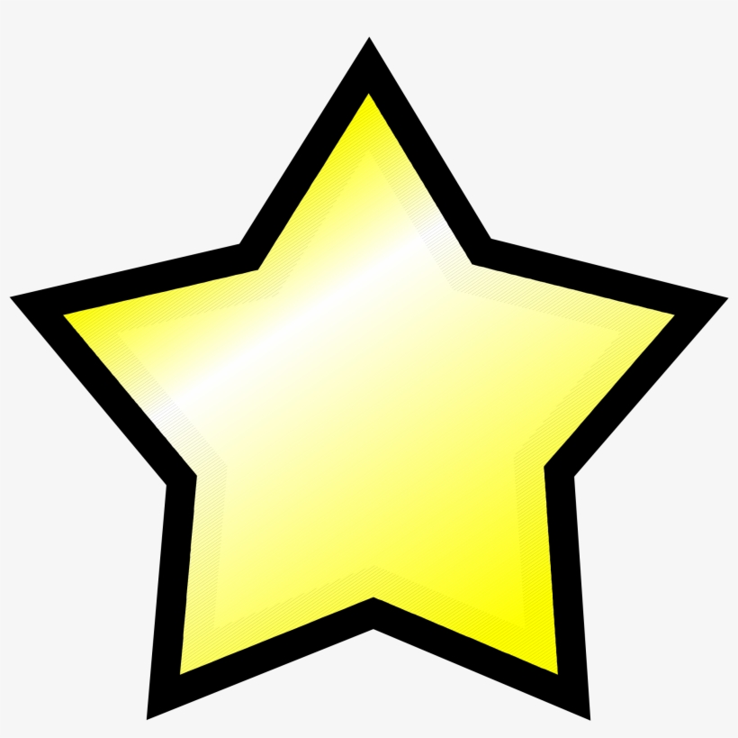 Open - Black Star Outline Transparent, transparent png #8153328