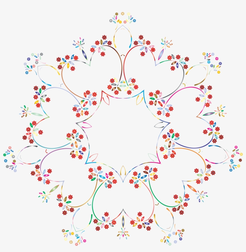This Free Icons Png Design Of Prismatic Floral Frame, transparent png #8154074