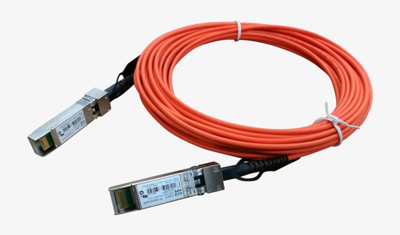 Hpe X2a0 10g Sfp To Sfp 10m Active Optical Cable Center - Hpe X2a0 10g Sfp+ To Sfp+ 10m Active Optical Cable, transparent png #8154079