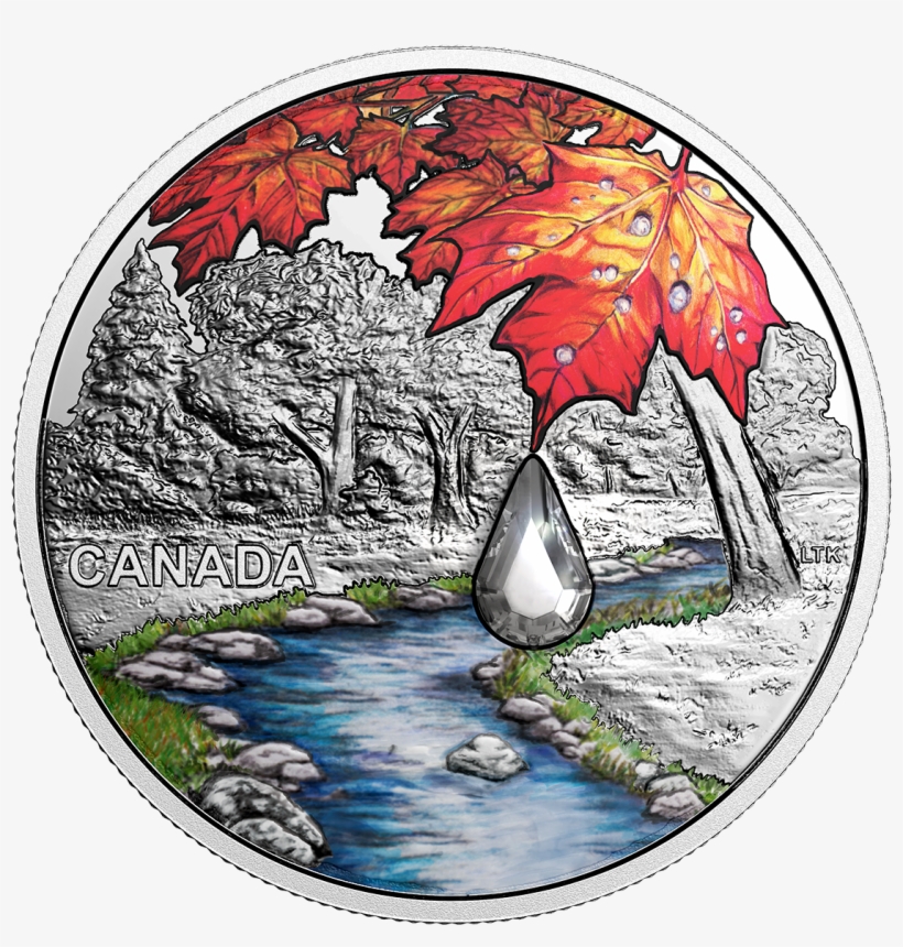 2017 1 Oz Canada Jewel Of The Rain - Canada 2014 Crystal Raindrop Maple 1 Oz, transparent png #8154173