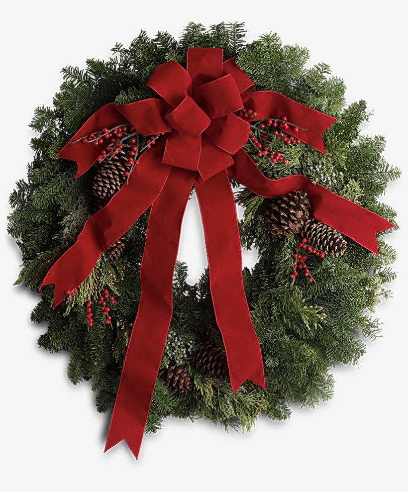 Christmas Classic Wreath, transparent png #8154677