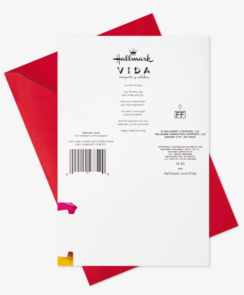 Princess Spanish-language Valentine's Day Card With - Hallmark, transparent png #8154975