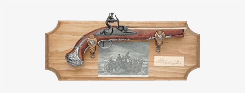 George Washingtons Pistol Wood Display Plaque - George Washington Musket Replica, transparent png #8155279