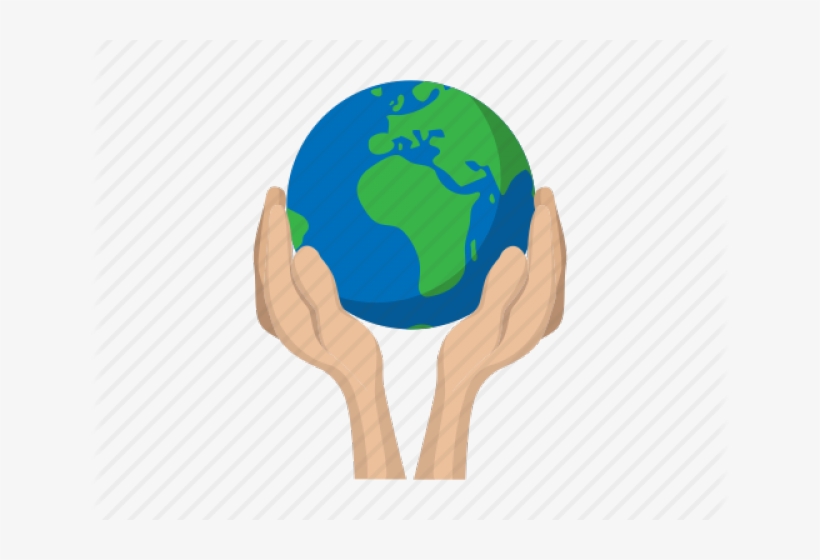 Cartoon Picture Of Earth - Hand Holding Earth Png, transparent png #8155330