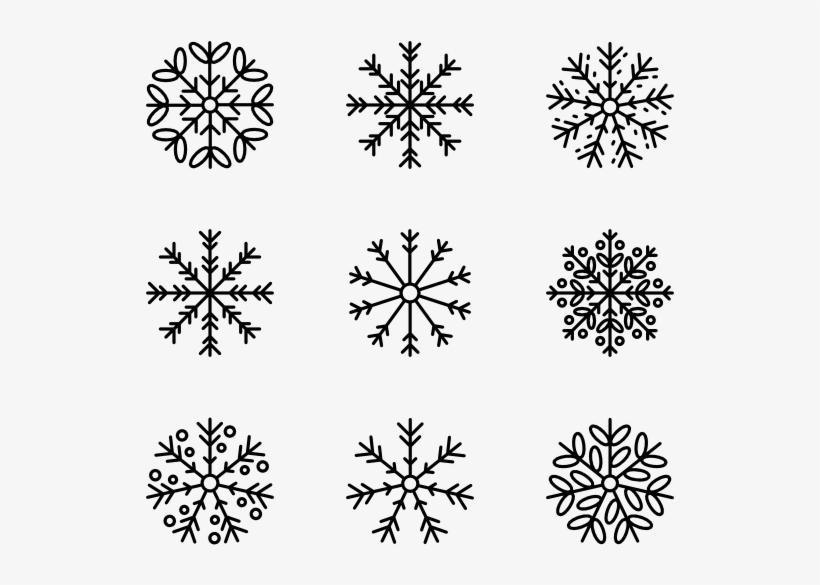 Snowflakes - Simple Snowflake Vector, transparent png #8155588