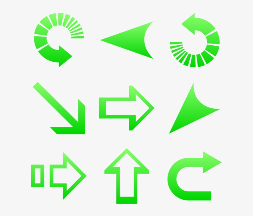 Classic Arrows Icon In Style Simple Ios Neon Green - Three Sixty, transparent png #8156669
