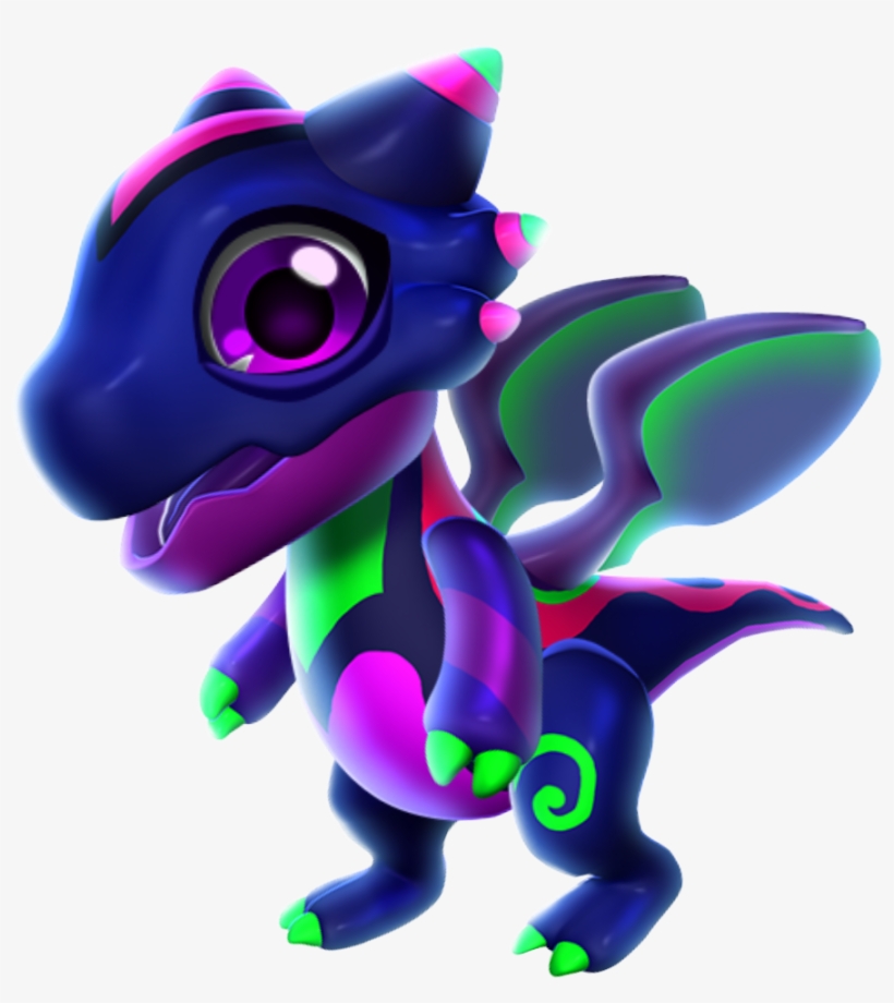 Neon Dragon Baby - Cartoon, transparent png #8157063