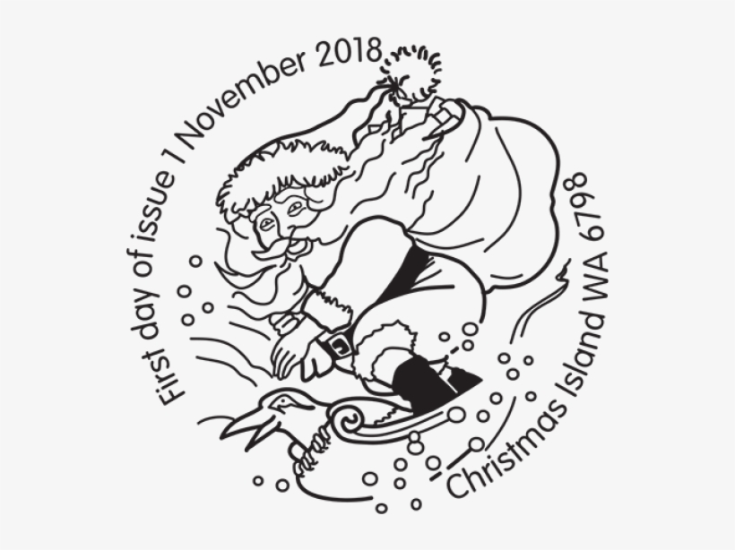 Christmas Island Christmas 2018 Postmark - Illustration, transparent png #8158069