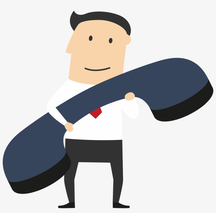 Telephone Answering, Ereceptionist - Cartoon Person Answering Phone, transparent png #8158965