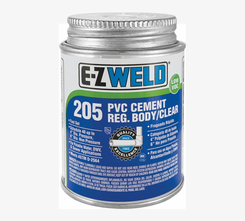 Formufit Fastening Accessories E-z Weld Clear Pvc Cement - Shark, transparent png #8159269