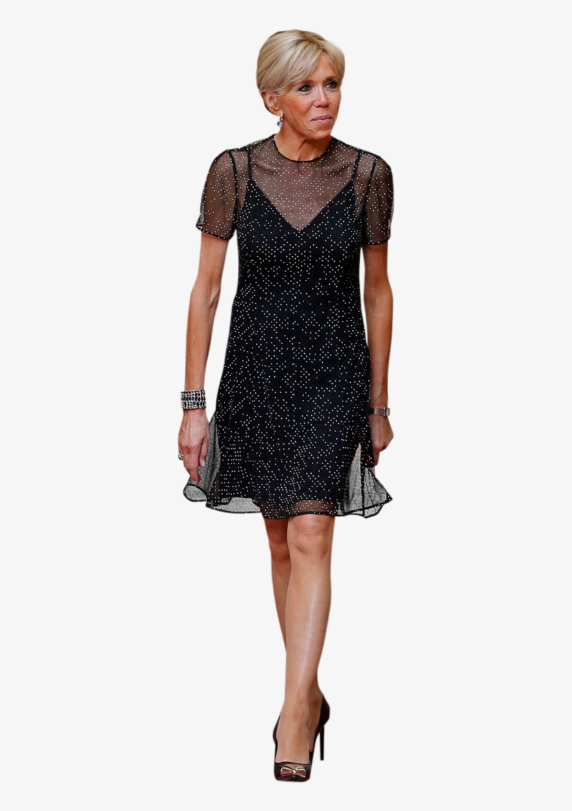 Black Fashion Model Png - Manchette Georgette Brigitte Macron, transparent png #8159449