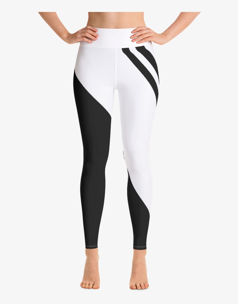Black Stripe Legging Print 1 Mockup Front White, transparent png #8159450