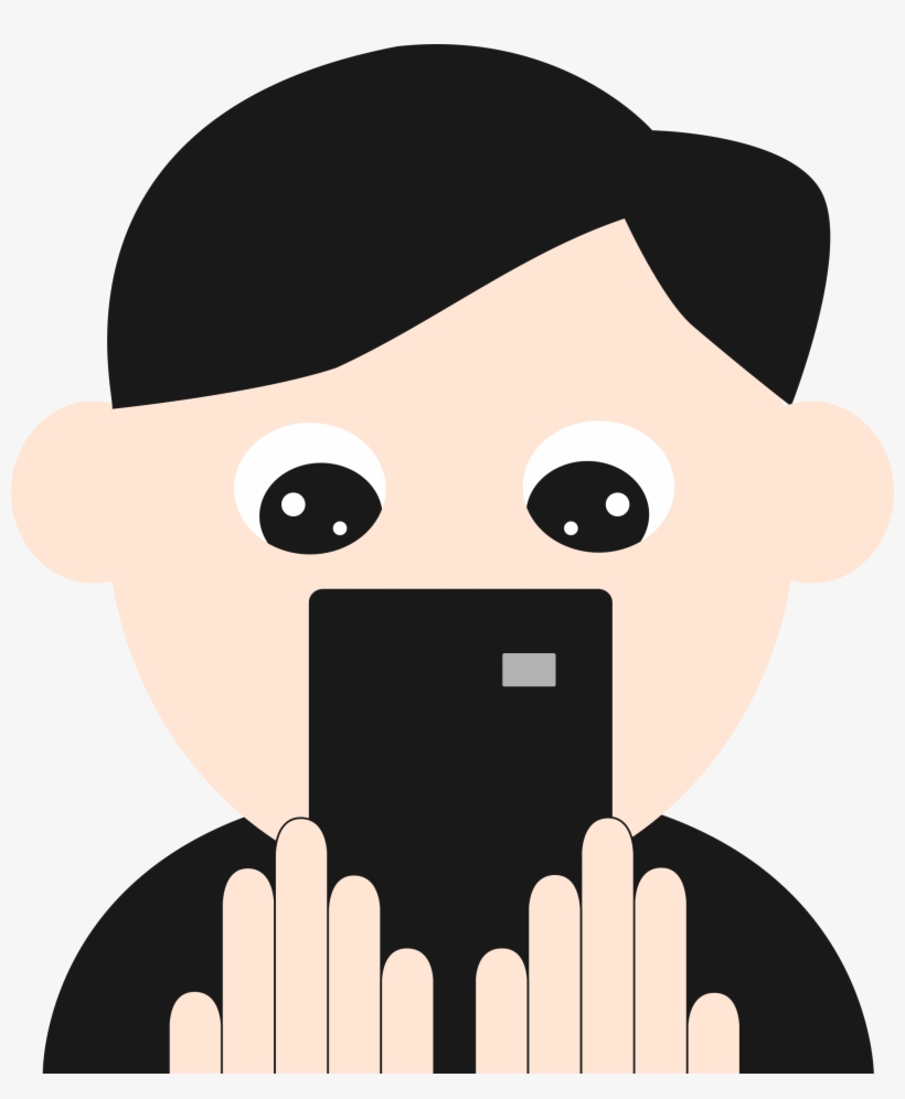 Big Image - Clip Art Phone User, transparent png #8159508