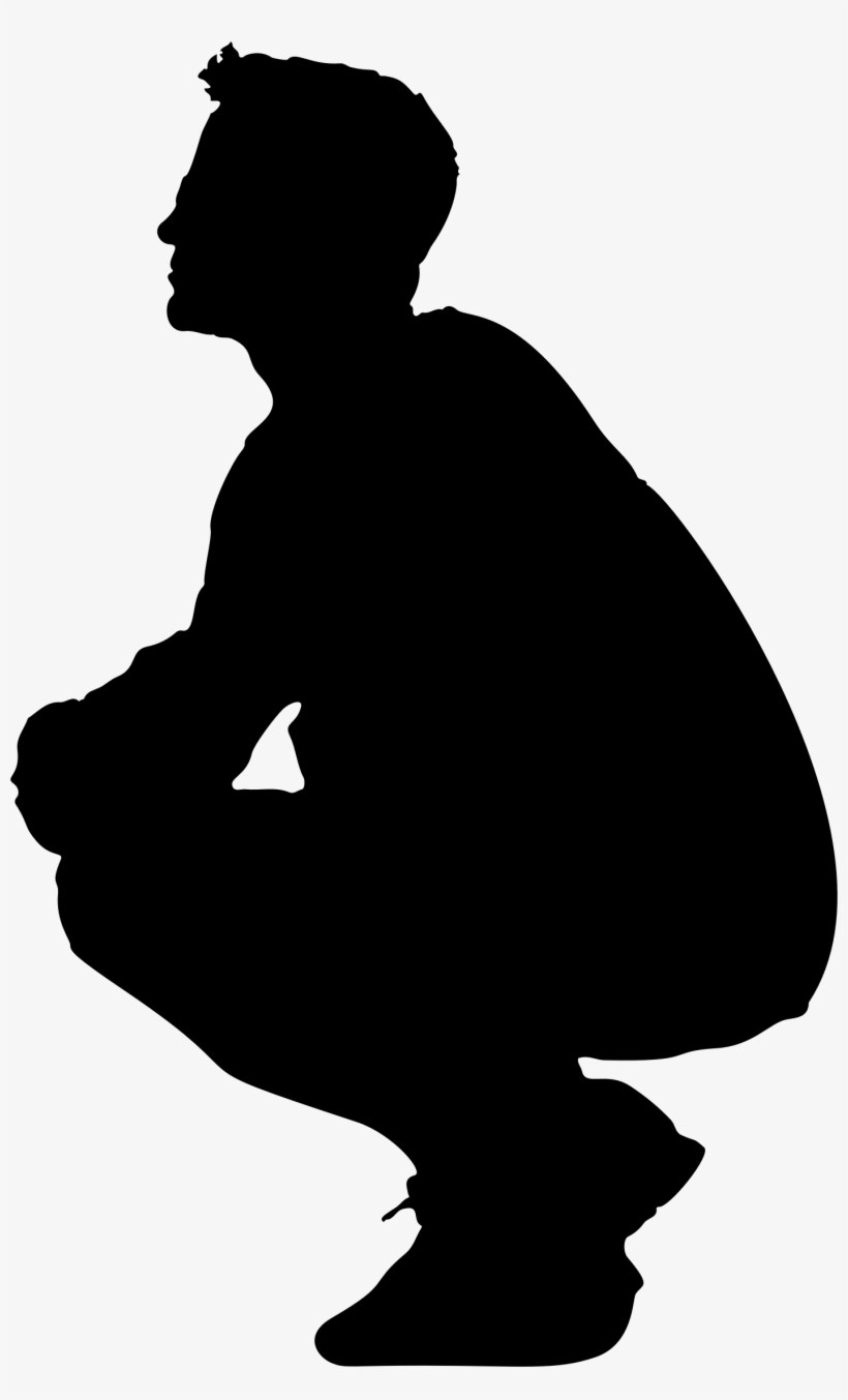 Big Image - Squatting Silhouette, transparent png #8159690