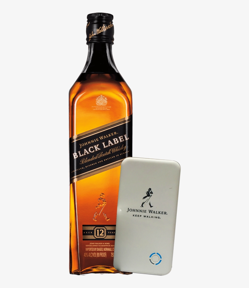 Johnnie Walker Black Label 70cl Power Bank - Johnnie Walker Black Png, transparent png #8159841
