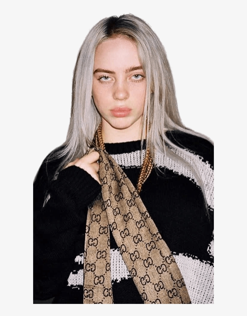 Billie Eilish Black And White Sweater - Billie Eilish Black And White, transparent png #8160727