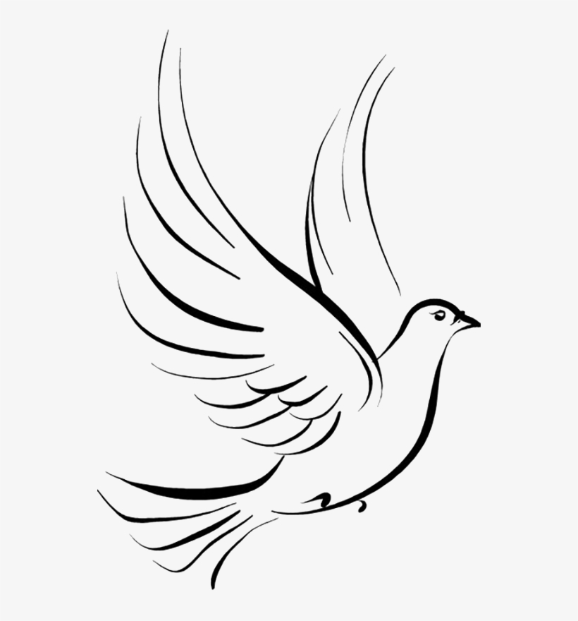 Tattoo Stencil Pigeon Pen Jane Drawing Clipart - Dove Clipart Png Transparent Background, transparent png #8161345