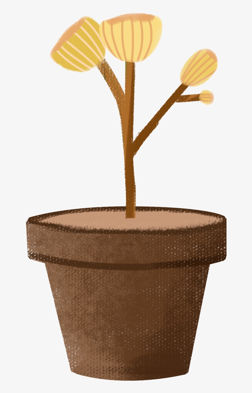Plantas En Maceta Flores Pequeñas Invierno Png Y Psd - Flowerpot, transparent png #8161521