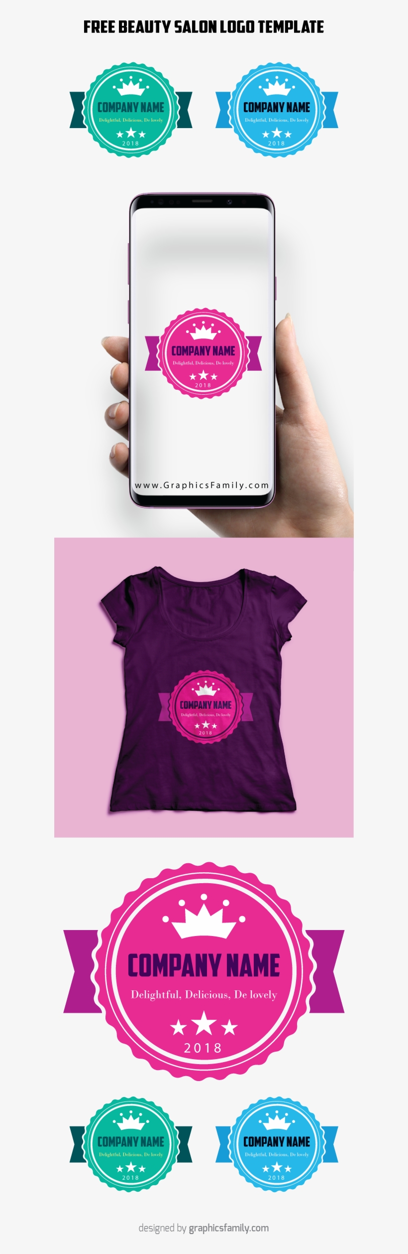 Beauty Salon Logo Template - Illustration, transparent png #8161787