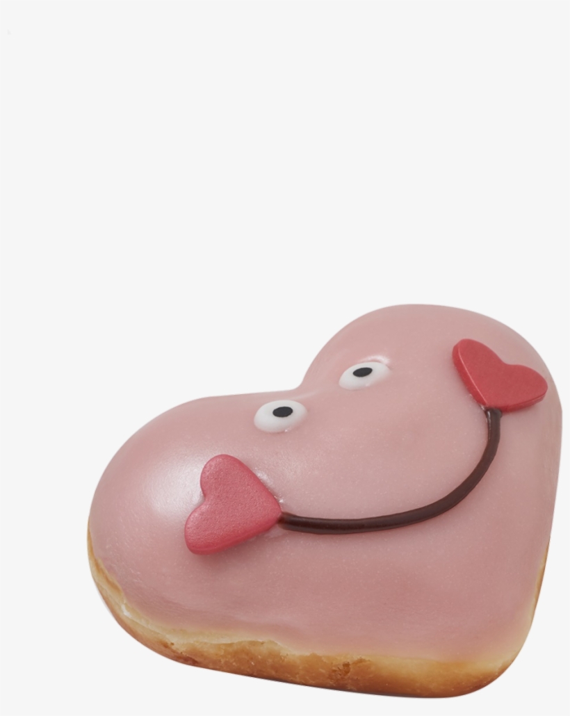 Raspberry Romance Heart Nutty Chocolatta Heart Smiley - Hippopotamus, transparent png #8161892