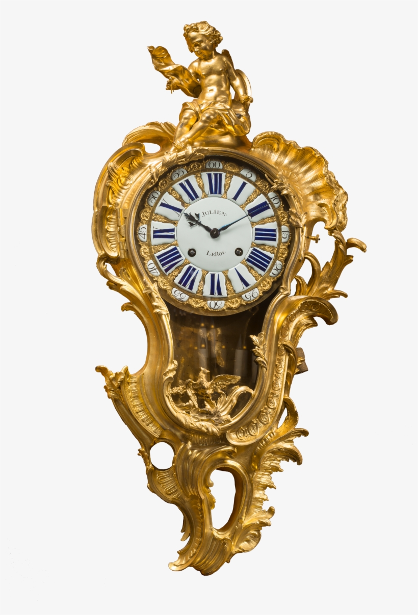 Important Gilt Bronze Cartel Clock “allegory Of Geometry”, - Quartz Clock, transparent png #8161977