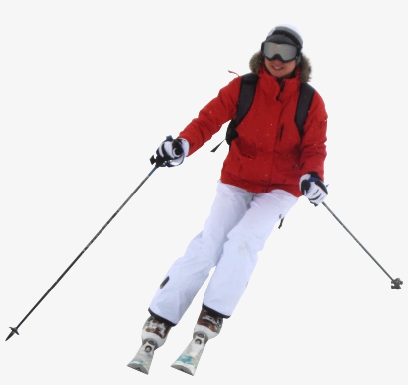 Womanskiingfront - Woman Skiing Png, transparent png #8162018