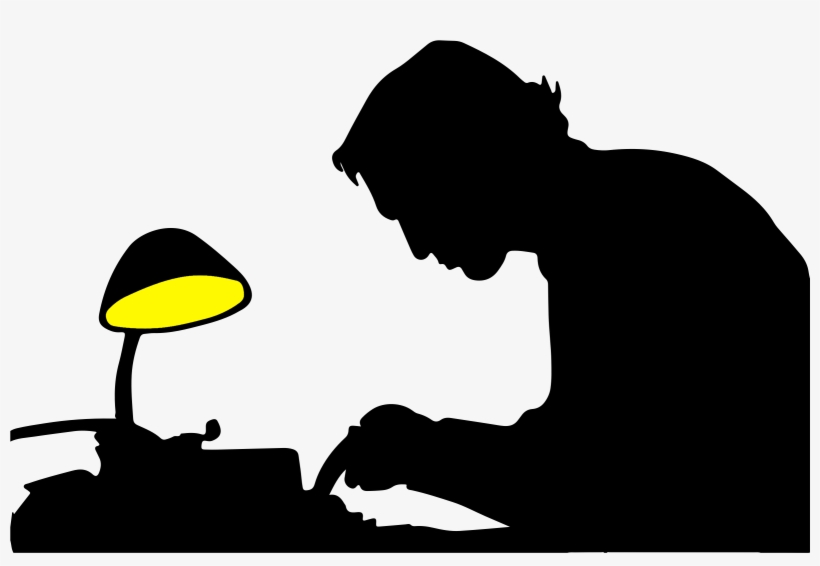 A Sure-fire Cure For Writer's Block - Writer Silhouette Png, transparent png #8162050