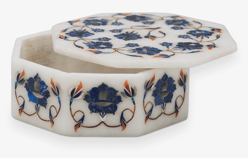 Iris Blue Box - Blue And White Porcelain, transparent png #8163035