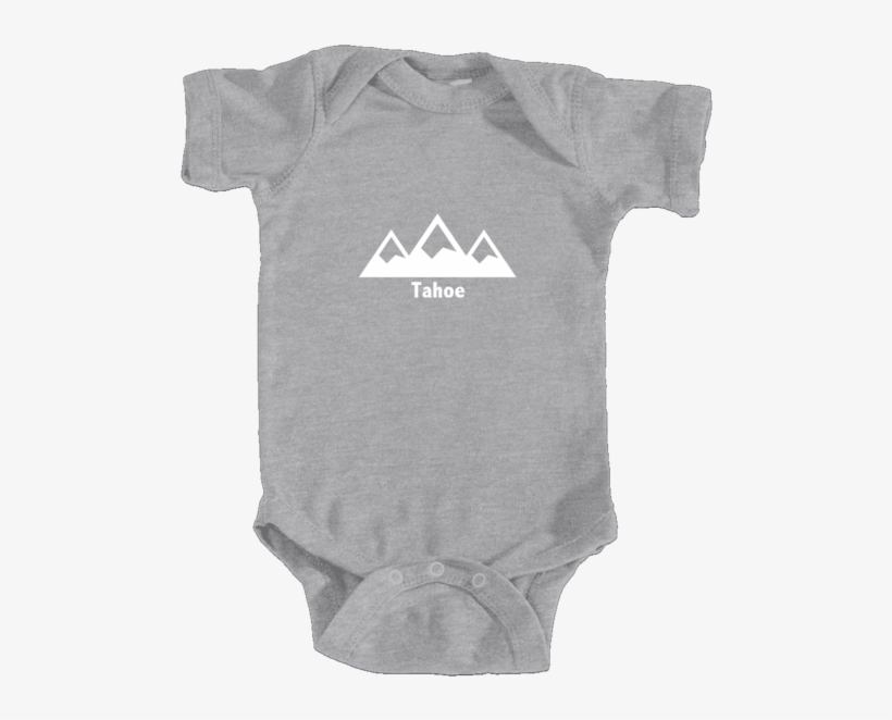 Ski Tahoe, California Snowy Mountain - New To The Tribe Onesie, transparent png #8163152