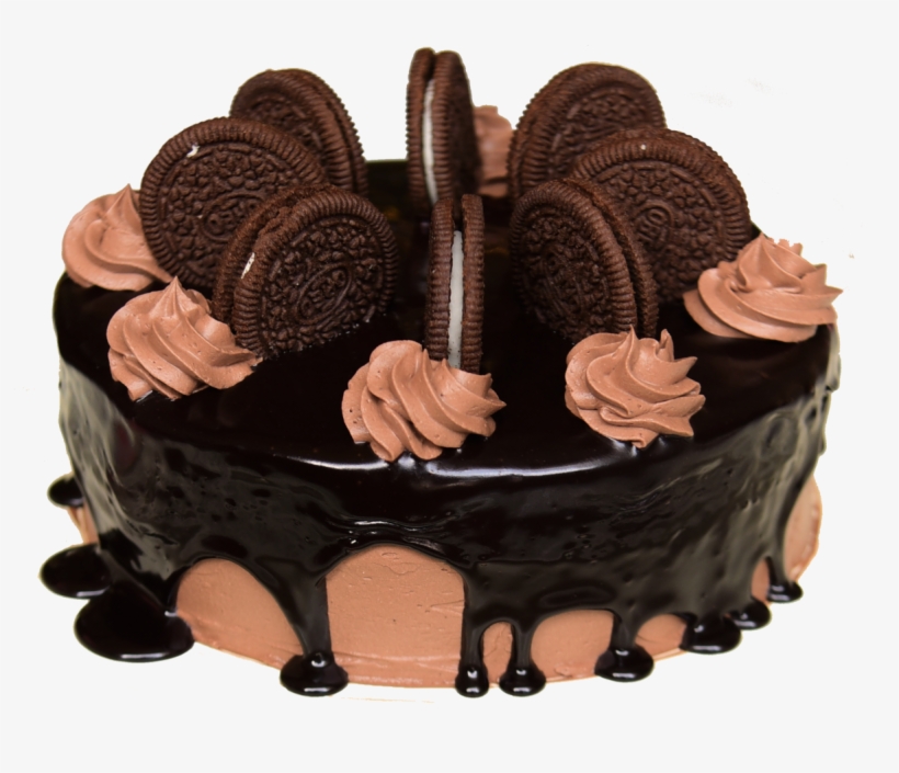 More Views - Chocolate Cake With Oreo Biscuit, transparent png #8163195
