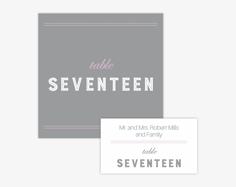 Table Number-escort - Lilac, transparent png #8163362