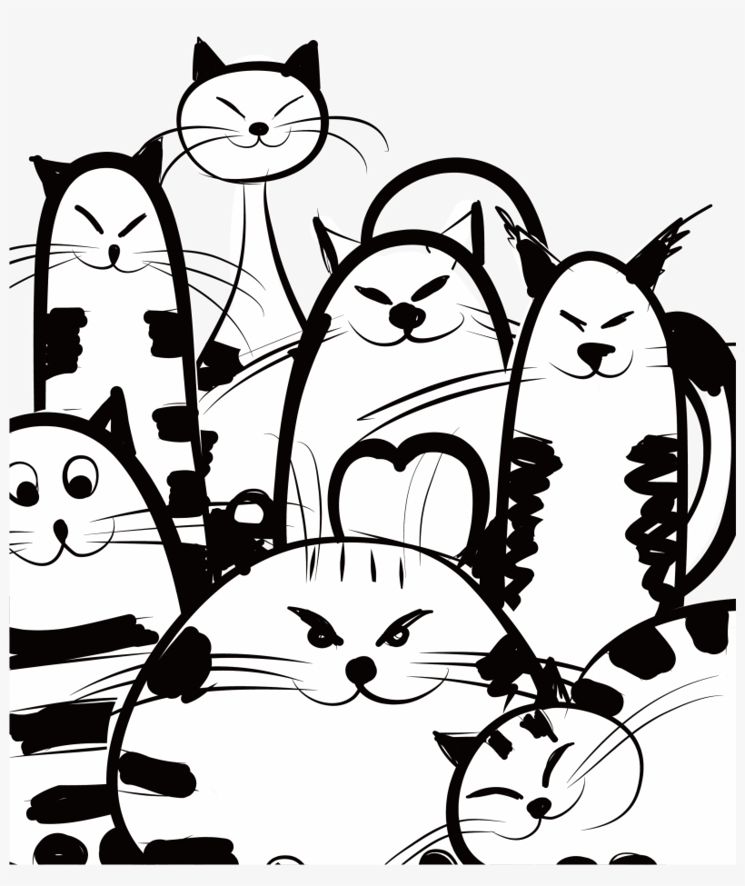 Cat Business Card Design Corporation Creative Stick - Cats In A Row, transparent png #8163934