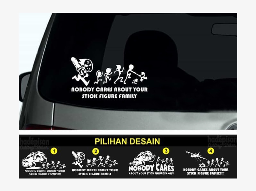 Stiker Mobil Nobody Care Your Stick Figure Family - Kangaroo, transparent png #8164172