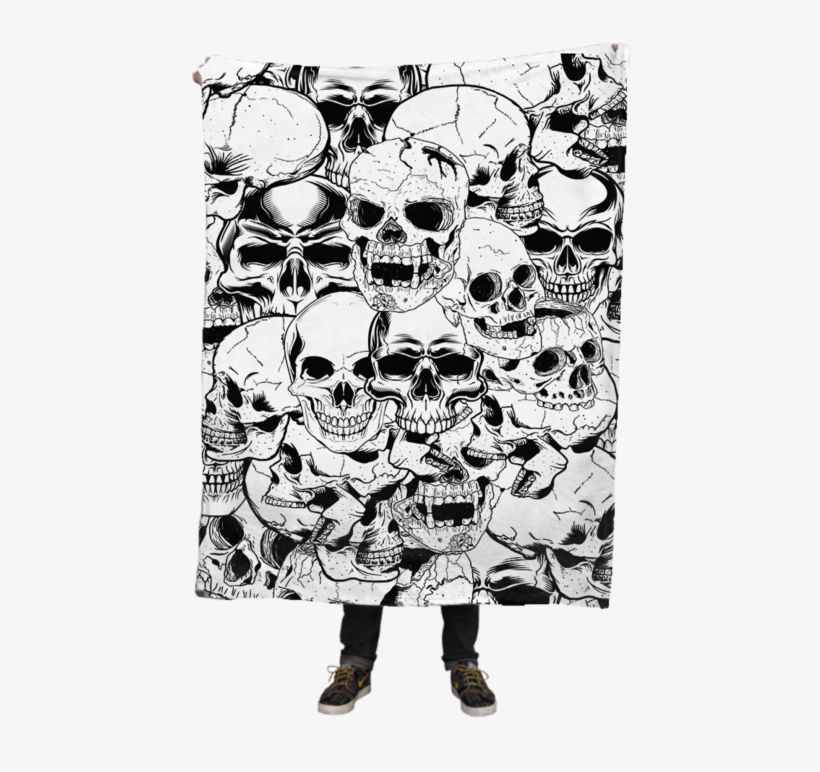 Pile Of Skulls Fleece Blanket - Illustration, transparent png #8164505