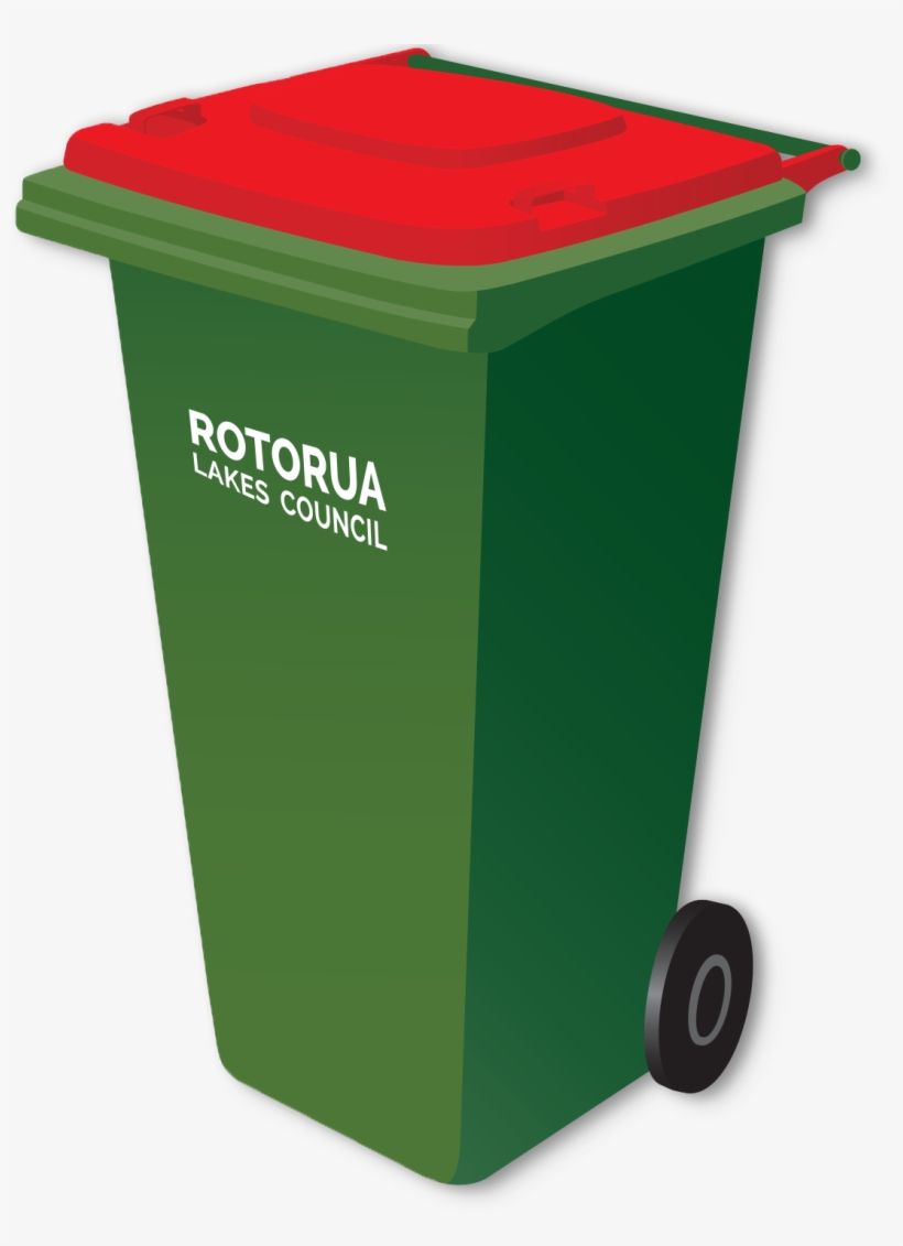 Red Bin Household Rubbish - Rubbish Bin Hd, transparent png #8164543