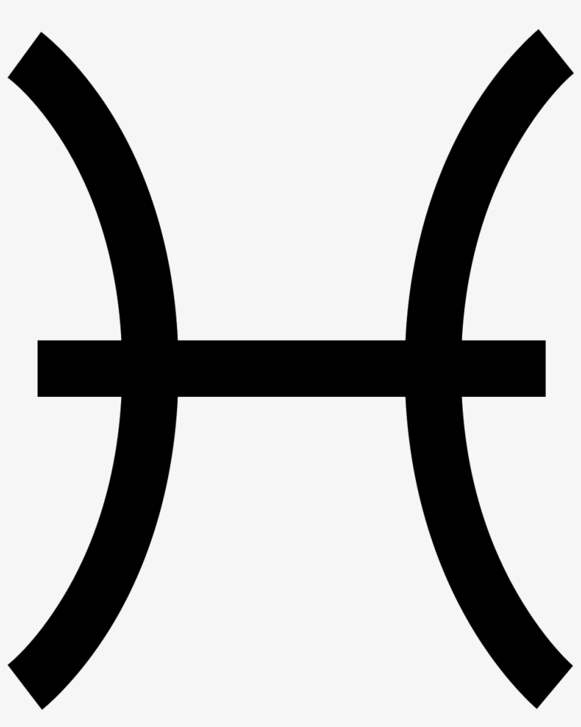 There Are Two Inwardly Curving Lines That Are Placed - Transparent Pisces Symbol, transparent png #8164580