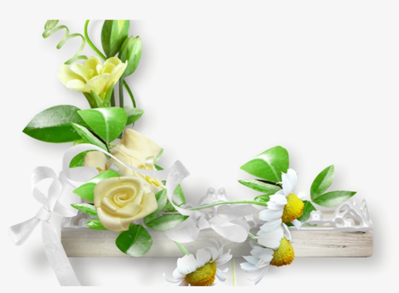 Pngpng4 Frames & Borders - White Flower Corner Png, transparent png #8165001