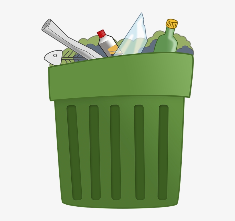 Collection Of Free Binned Clipart Trach Download - Bote De Basura Con Basura, transparent png #8165351