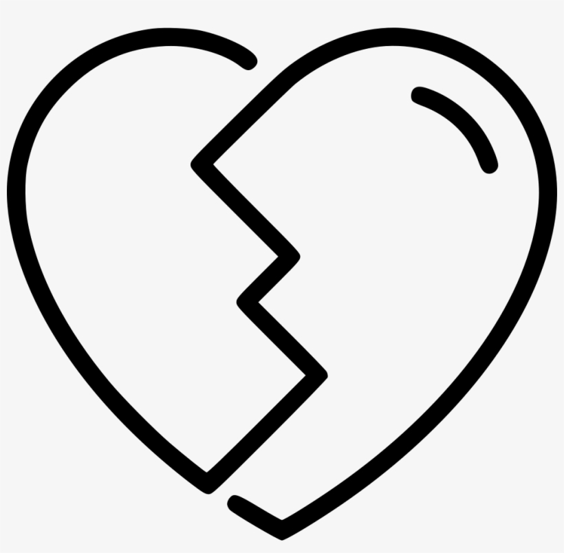 Heart Broken Comments - Line Art, transparent png #8165606