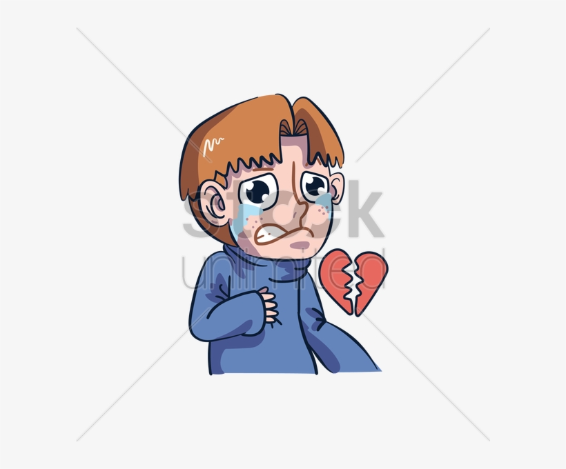 Cartoon Heart Png - Broken Heart Boy Cartoon, transparent png #8165814