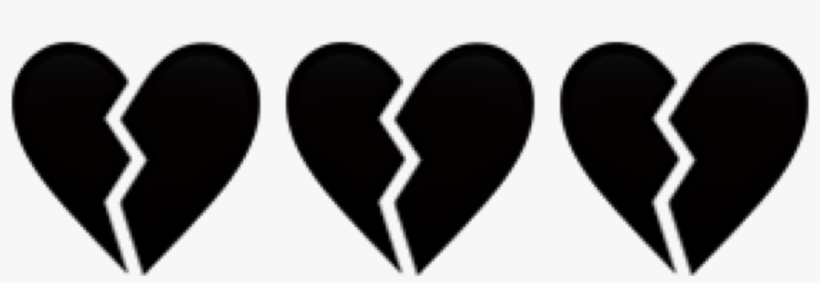 Aesthetic Tumblr Black Heart Broken Heartbreak Brokenhe - Aesthetic Broken Heart, transparent png #8165969