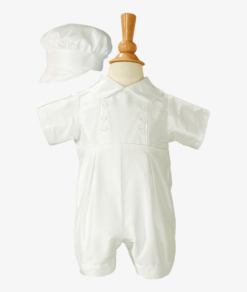 100% Silk Handmade Christening Romper Outfit W Captain - Child, transparent png #8166876