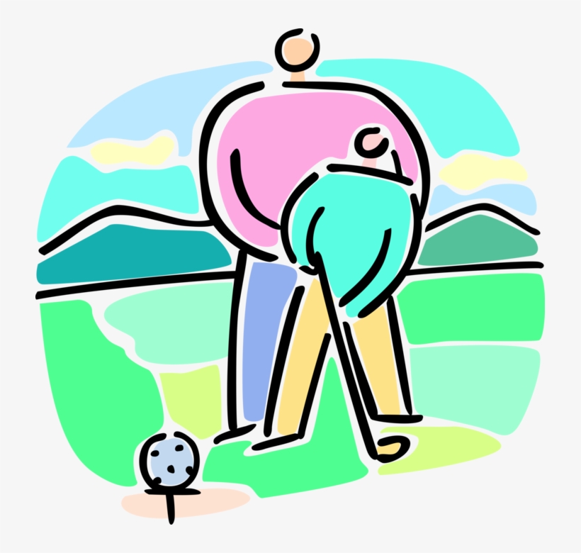 Vector Illustration Of Father Gives Son Lesson Learning, transparent png #8167364