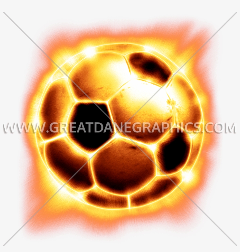 Fire Production Ready Artwork For T Shirt Ⓒ - Football Ball On Fire Png, transparent png #8168109