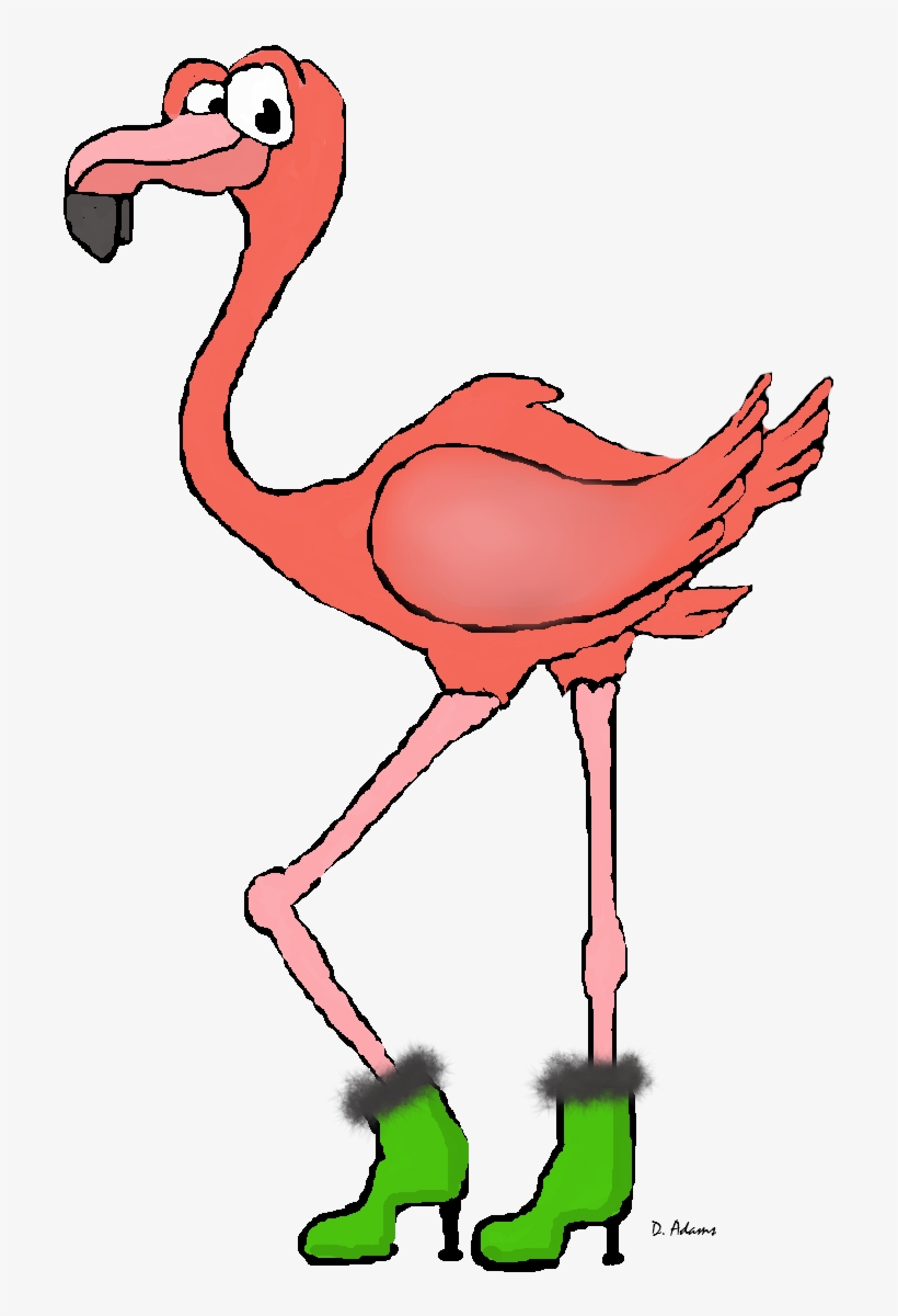 Flamingo Clipart Foot - Cartoon, transparent png #8168616
